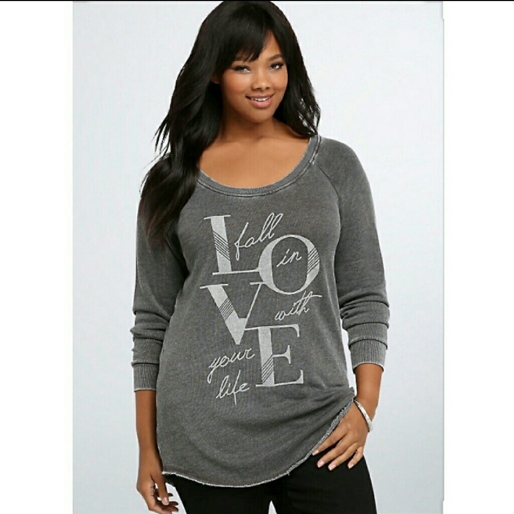 Torrid 3x Fall in love with life sweatshirt